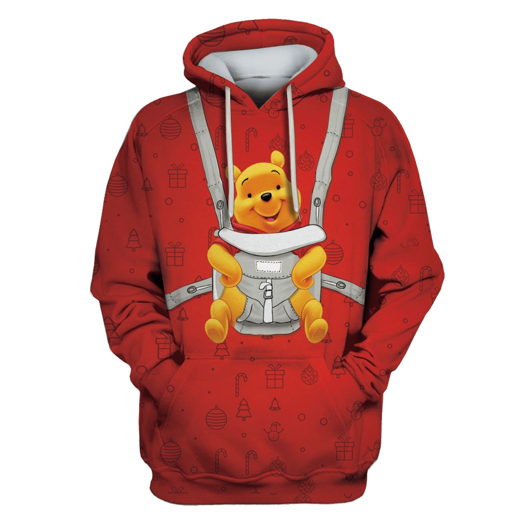 Baby Pooh On Christmas Custom T-shirt - Hoodies Apparel HD-PET110248 3D Custom Fleece Hoodies Hoodie S 