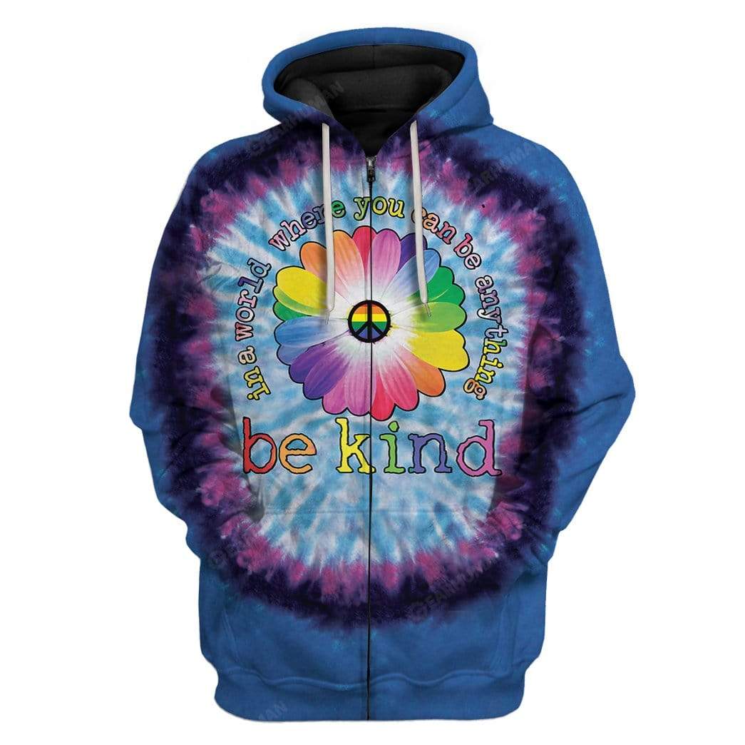 Be Kind Custom T-shirt - Hoodies Apparel HD-TA18111915 3D Custom Fleece Hoodies Zip Hoodie S 