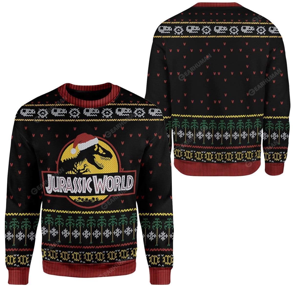 Bearbubble 3D Ugly Jurassic World Christmas T-Shirts Hoodies Apparel BB-GH2911196 3D Custom Fleece Hoodies 
