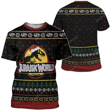 Gearhumans Bearbubble 3D Ugly Jurassic World Christmas T-Shirts Hoodies Apparel