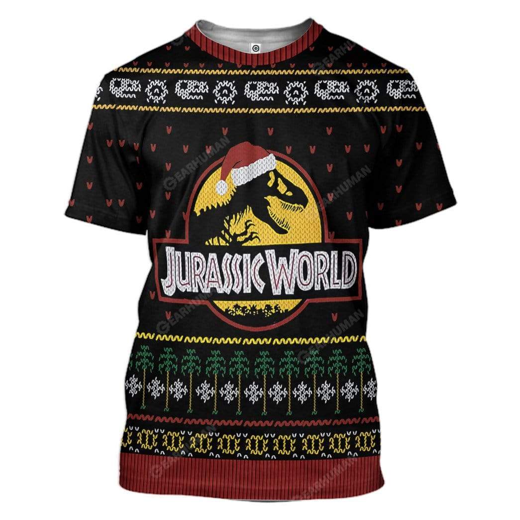Bearbubble 3D Ugly Jurassic World Christmas T-Shirts Hoodies Apparel BB-GH2911196 3D Custom Fleece Hoodies T-Shirt S 
