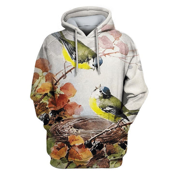 Gearhumans Beautiful Birds Custom T-shirt - Hoodies Apparel