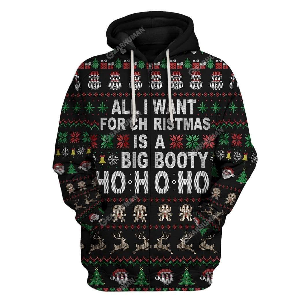 Gearhumans Big Booty Hoe Ho Ho Ho Custom T-Shirts Hoodies Apparel