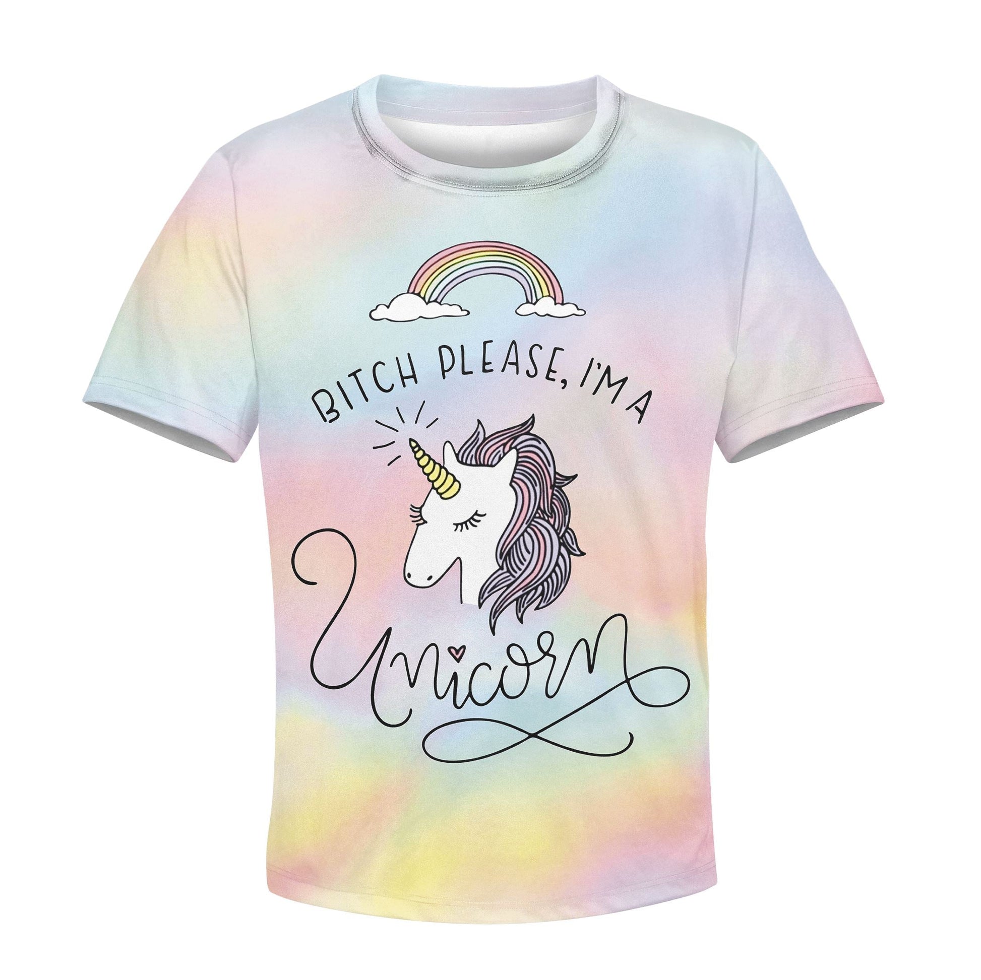 Bitch Please, I'm A Unicorn Custom Hoodies T-shirt Apparel HD-UNI110109K kid 3D apparel Kid T-Shirt XS 
