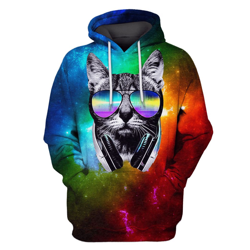 Black Cat Hoodies - T-Shirt Apparel PET101103 3D Custom Fleece Hoodies Hoodie S 