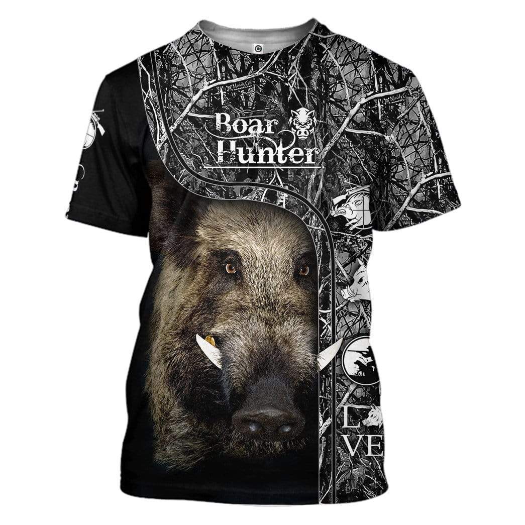 Boar Hunter Custom T-Shirts Hoodies Apparel HT-DT3101203 3D Custom Fleece Hoodies T-Shirt S 