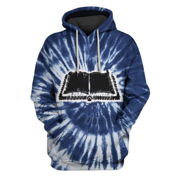 Gearhumans BOOK ON TIE DYE BACKGROUND Custom T-shirt - Hoodies Apparel