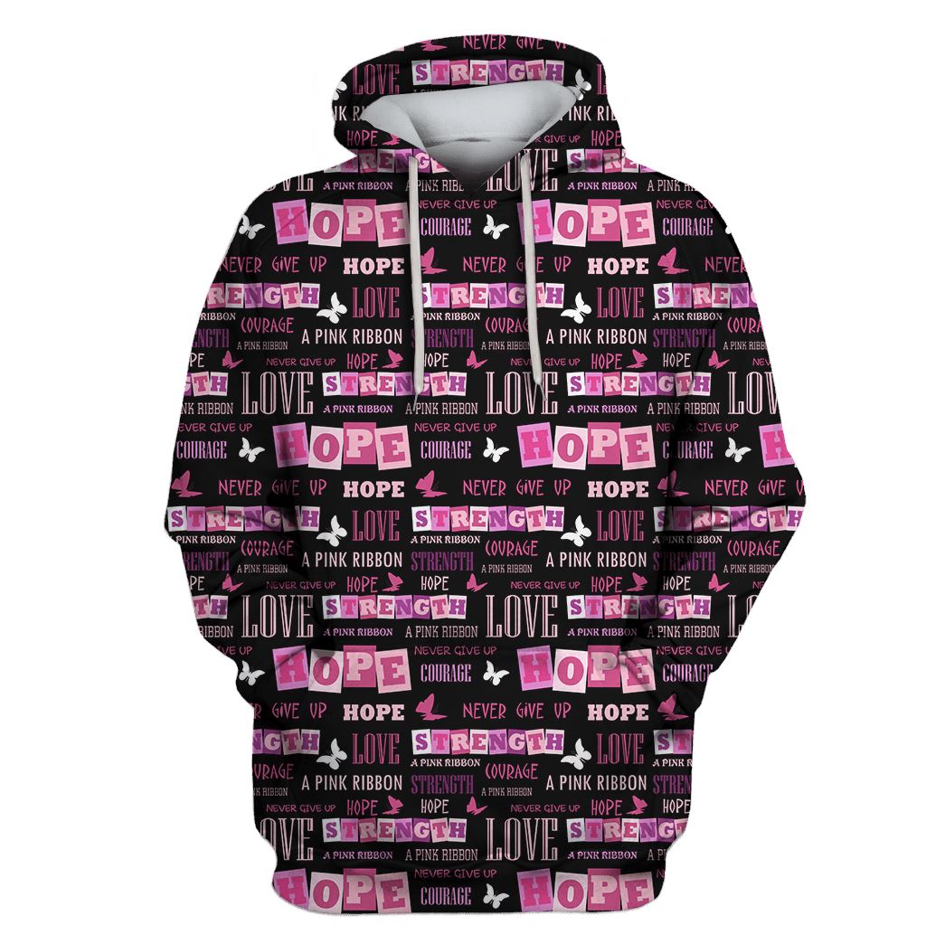 Breast Cancer Awareness Custom T-shirt - Hoodies Apparel HD-CC101100 3D Custom Fleece Hoodies Hoodie S 