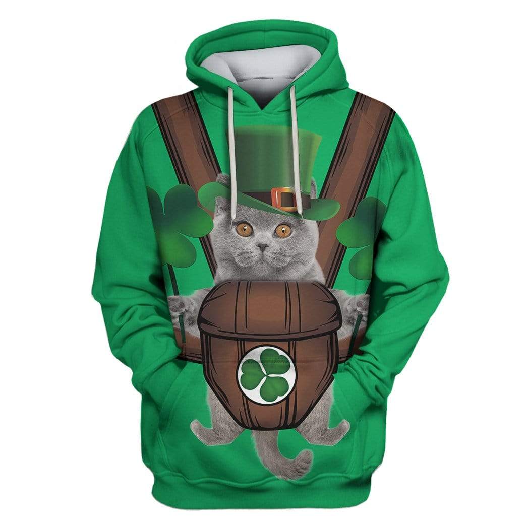 British Shorthair Custom T-shirt - Hoodies Apparel HD-GH110659 3D Custom Fleece Hoodies Hoodie S 