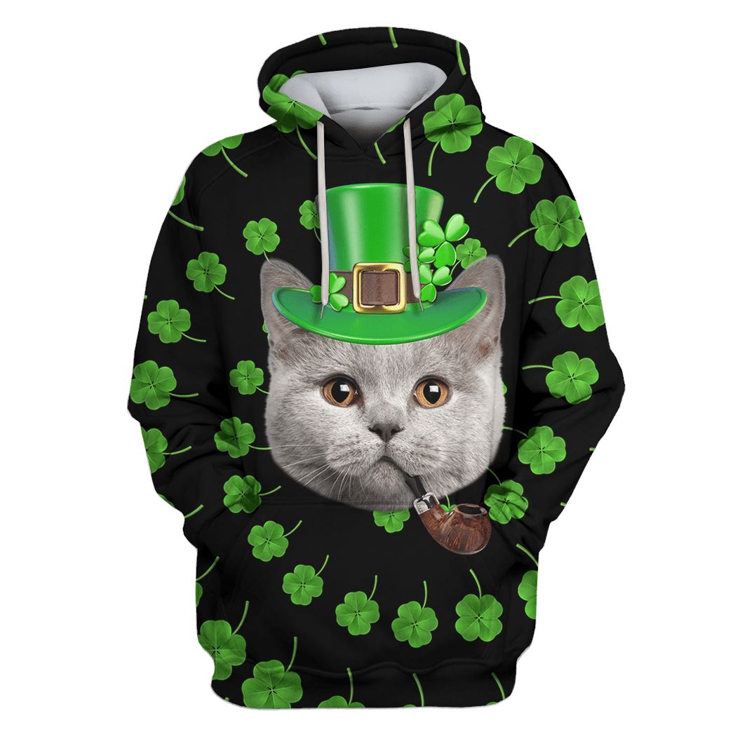 British Shorthair Custom T-shirt - Hoodies Apparel HD-PET110447 3D Custom Fleece Hoodies Hoodie S 