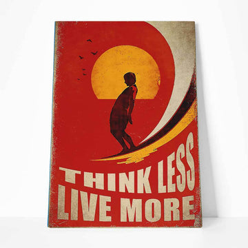 Gearhumans 3D Think Less Live More Canvas