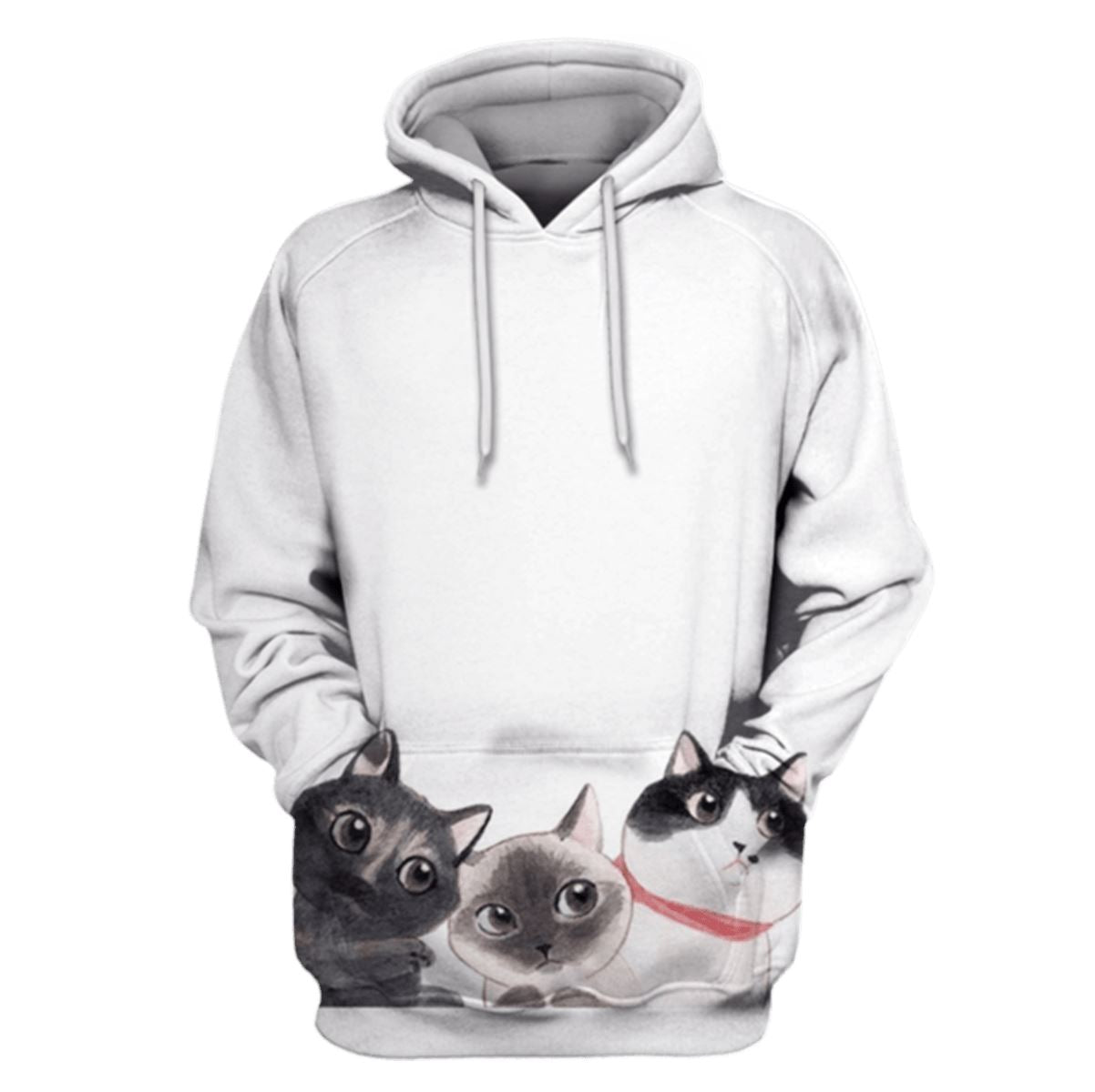 Cat Hoodies - T-Shirt Apparel HL101115 3D Custom Fleece Hoodies Hoodie S 
