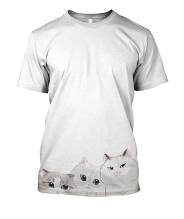 Cat Hoodies - T-Shirt Apparel HL101115 3D Custom Fleece Hoodies T-Shirt S 