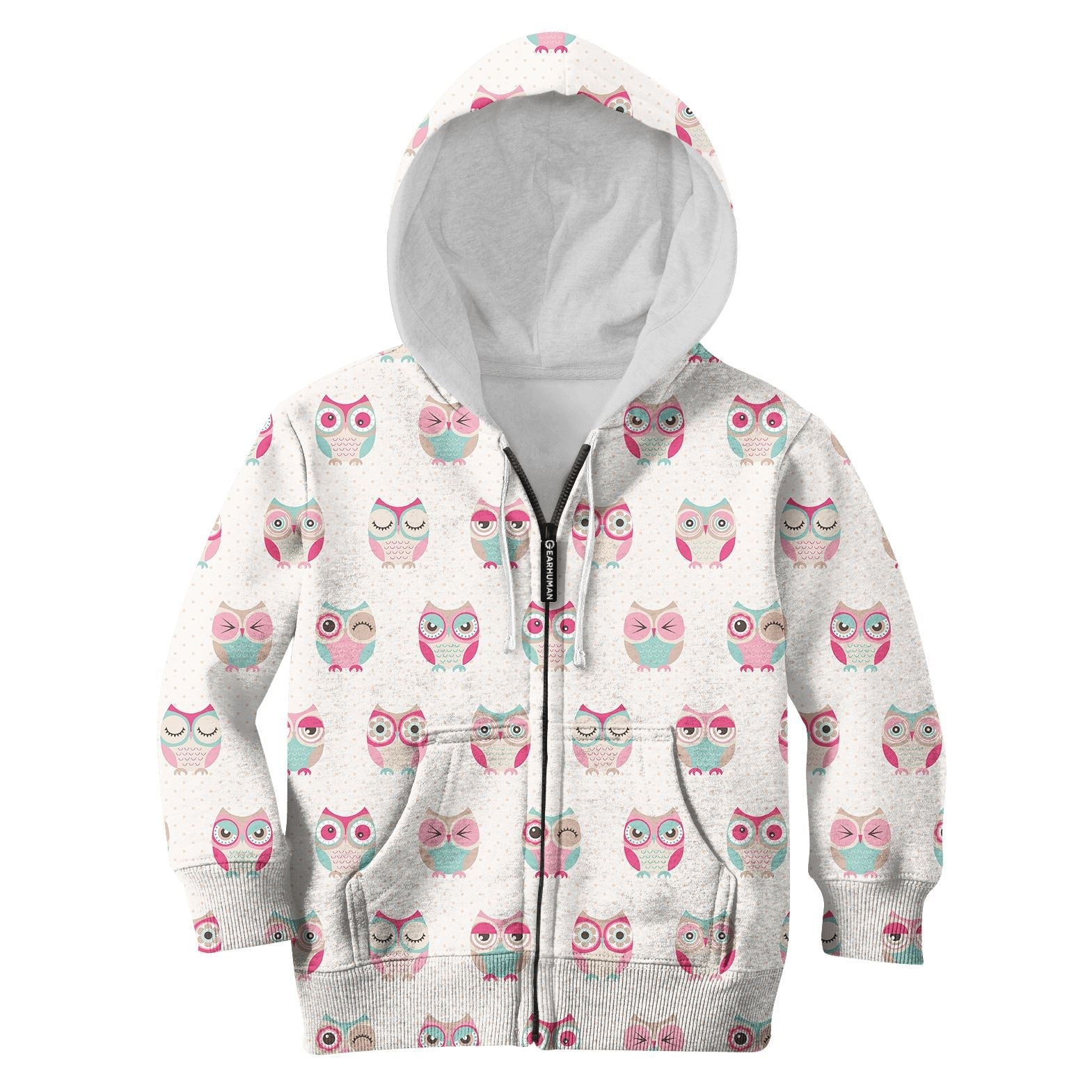 Cherub Owls Custom Hoodies T-shirt Apparel HD-PET110363K kid 3D apparel Kid Zip Hoodie S/6-8 