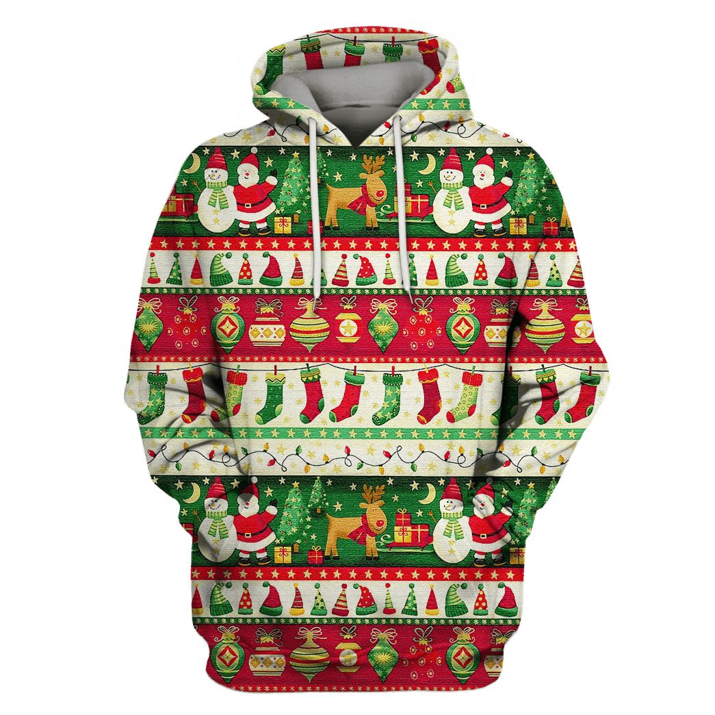 Christmas In The Air Custom T-shirt - Hoodies Apparel NL110102 3D Custom Fleece Hoodies Hoodie S 
