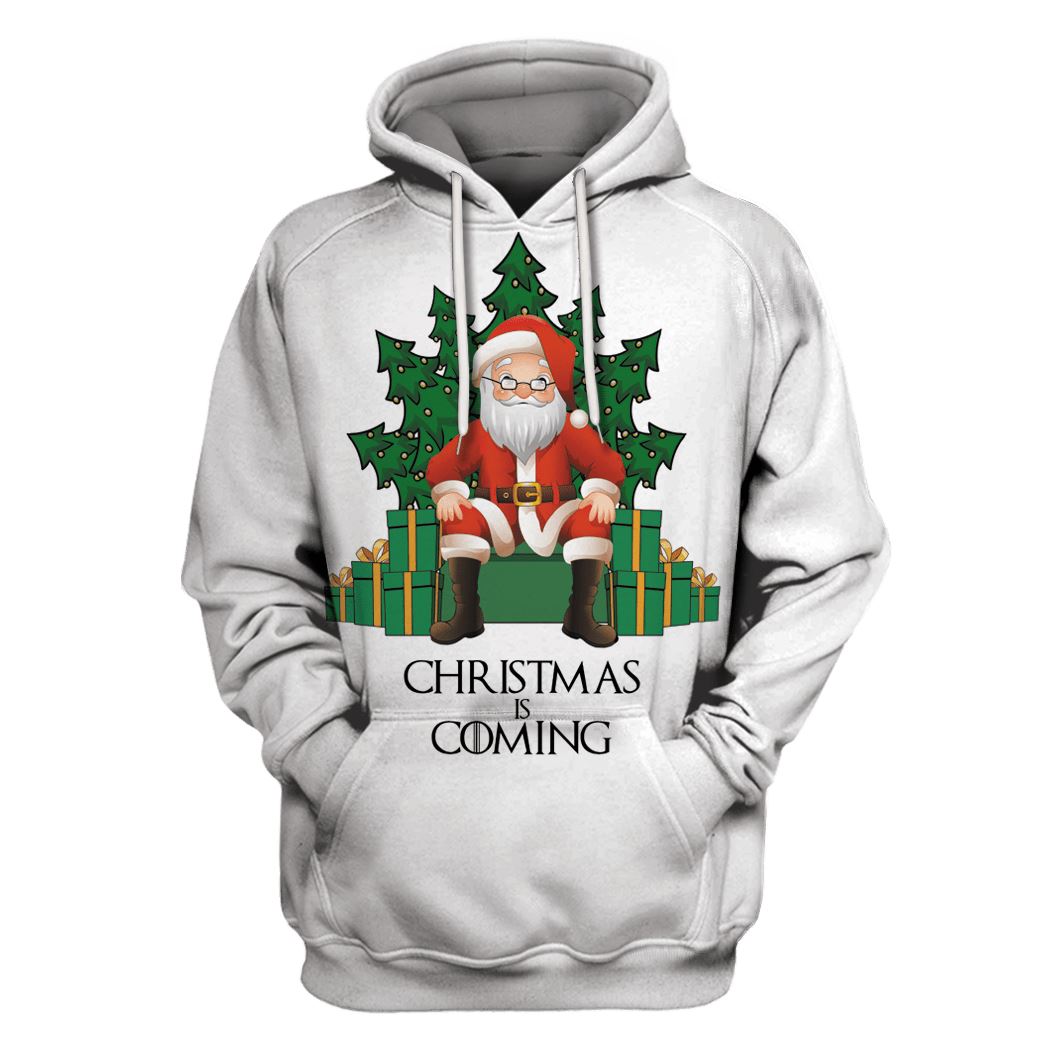 christmas is comming Custom T-shirt - Hoodies Apparel HD-MV110670 3D Custom Fleece Hoodies Hoodie S 