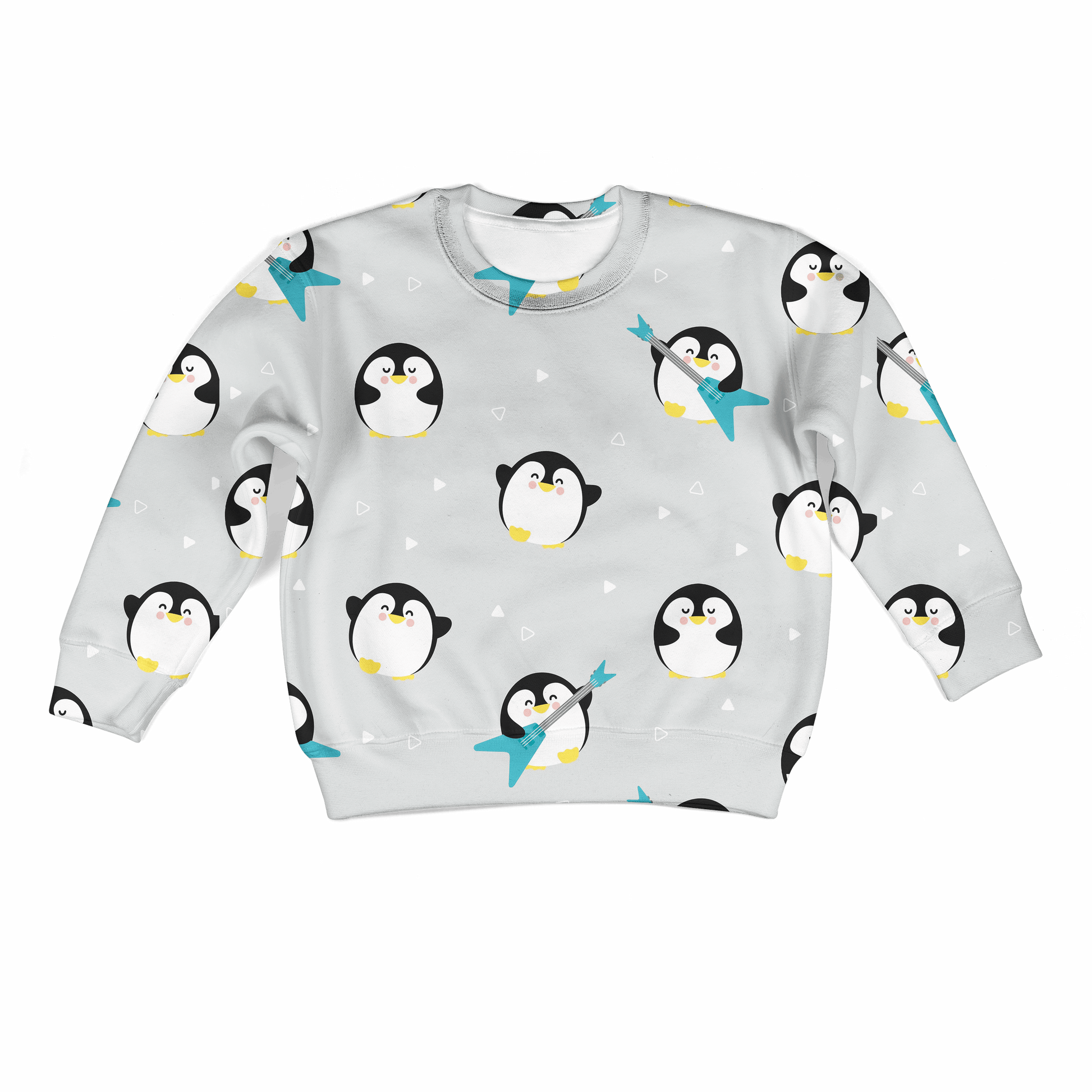 Chubby Penguin Playing Music Custom Hoodies T-shirt Apparel HD-PET110362K kid 3D apparel Kid Sweatshirt S/6-8 