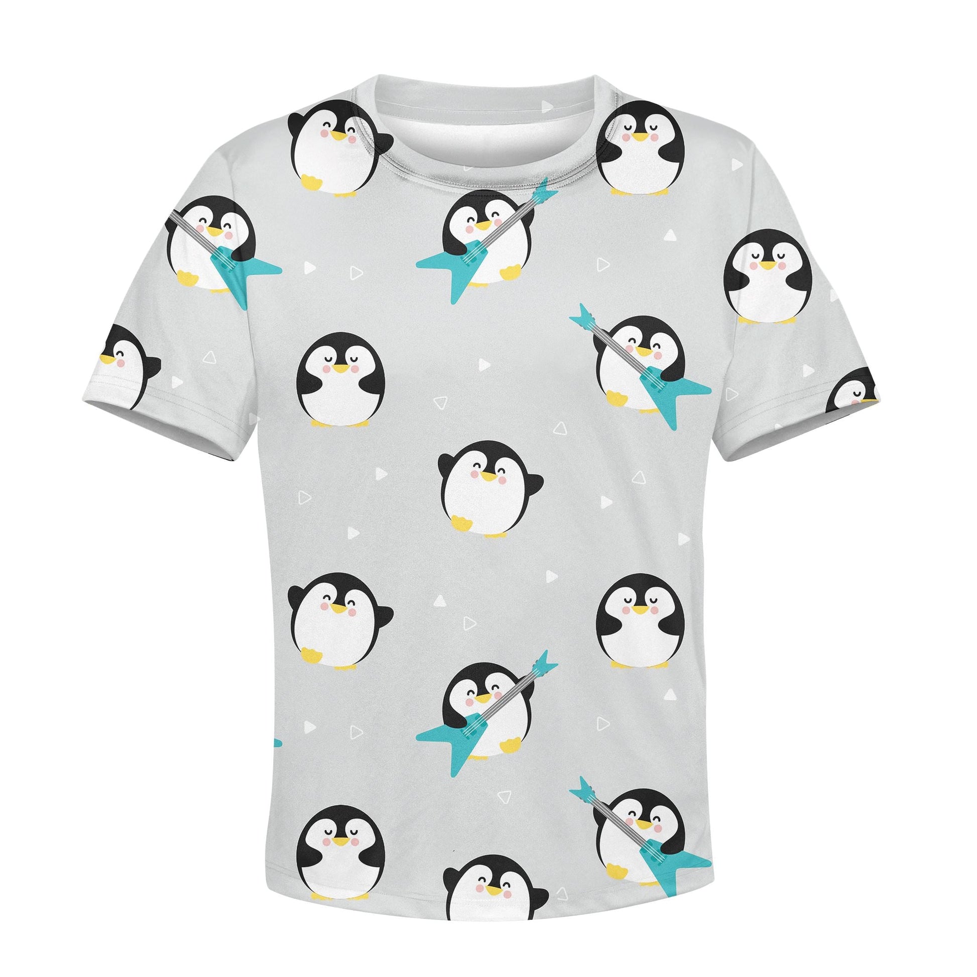 Chubby Penguin Playing Music Custom Hoodies T-shirt Apparel HD-PET110362K kid 3D apparel Kid T-Shirt XS 