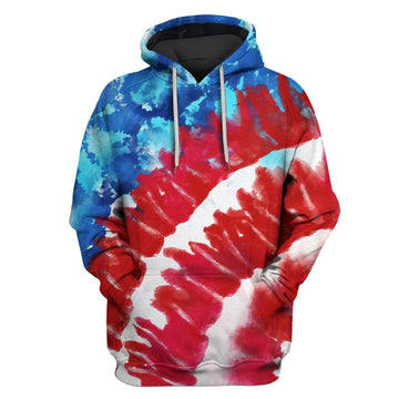 Colorful Tie dye Custom T-shirt - Hoodies Apparel HD-GH1106140 3D Custom Fleece Hoodies Hoodie S 