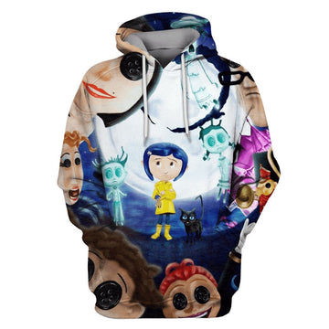 Coraline Hoodies - T-Shirts - Zip Hoodies Apparel MV110202 3D Custom Fleece Hoodies Hoodie S 