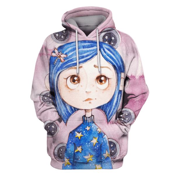 coraline movie Hoodies - T-Shirts Apparel MV110214 3D Custom Fleece Hoodies Hoodie S 