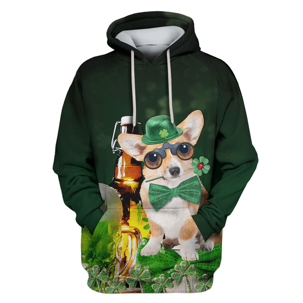 Corgi Custom T-shirt - Hoodies Apparel HD-PET110452 3D Custom Fleece Hoodies Hoodie S 