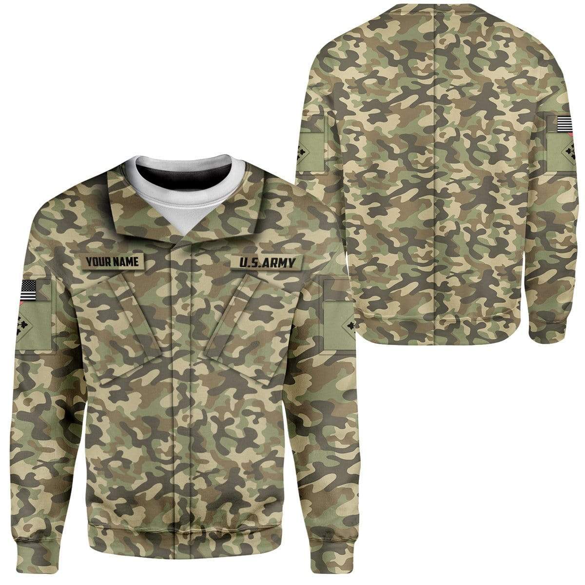 Cosplay 4th Infantry Division Uniform Custom Name T-Shirts Hoodies Apparel HD-AT1401205 3D Custom Fleece Hoodies 