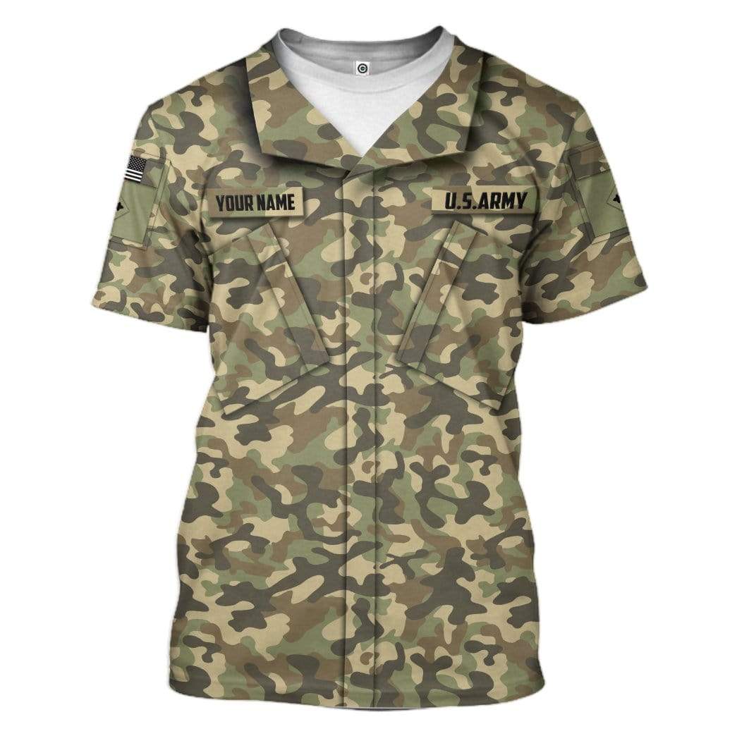 Cosplay 4th Infantry Division Uniform Custom Name T-Shirts Hoodies Apparel HD-AT1401205 3D Custom Fleece Hoodies T-Shirt S 