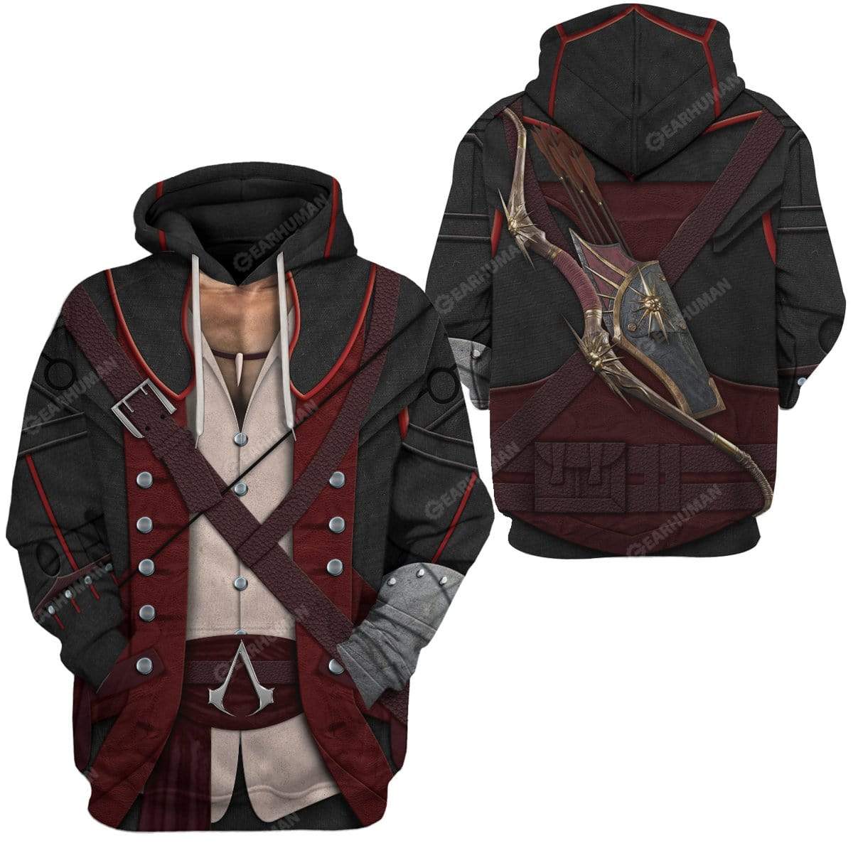 Cosplay Assassin's Creed IV 4 Black Flag Connor Kenway T-Shirts Hoodies Apparel CO-QM0312192 3D Custom Fleece Hoodies 