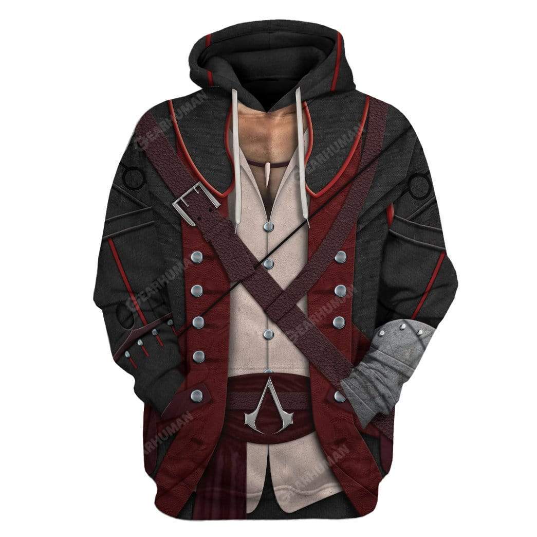 Cosplay Assassin's Creed IV 4 Black Flag Connor Kenway T-Shirts Hoodies Apparel CO-QM0312192 3D Custom Fleece Hoodies Hoodie S 