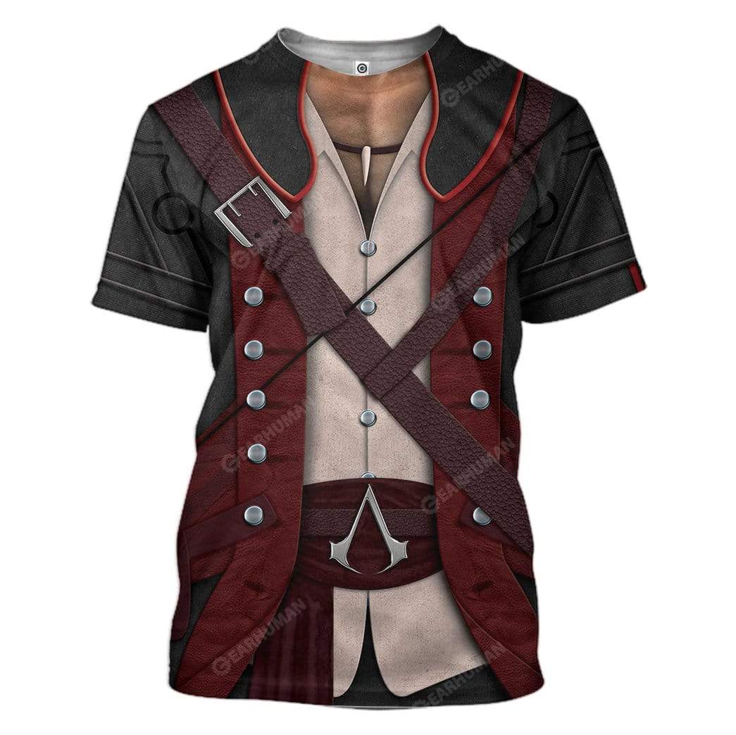 Cosplay Assassin's Creed IV 4 Black Flag Connor Kenway T-Shirts Hoodies Apparel CO-QM0312192 3D Custom Fleece Hoodies T-Shirt S 