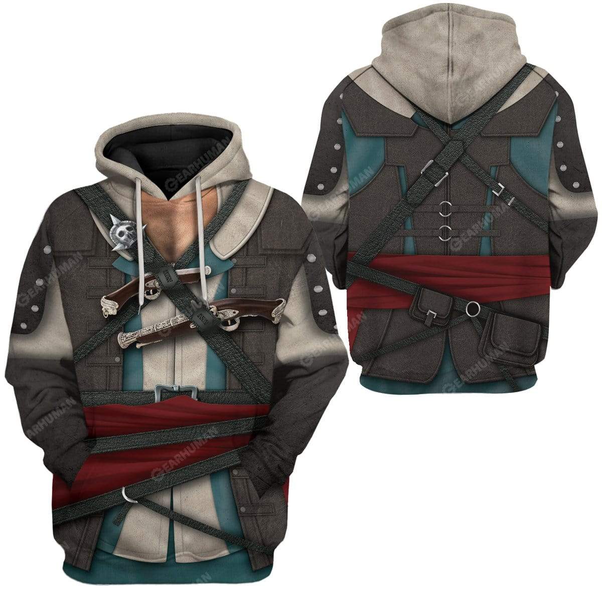 Cosplay Assassin's Creed IV 4 Black Flag Edward Kenway T-Shirts Hoodies Apparel CO-QM0312191 3D Custom Fleece Hoodies 