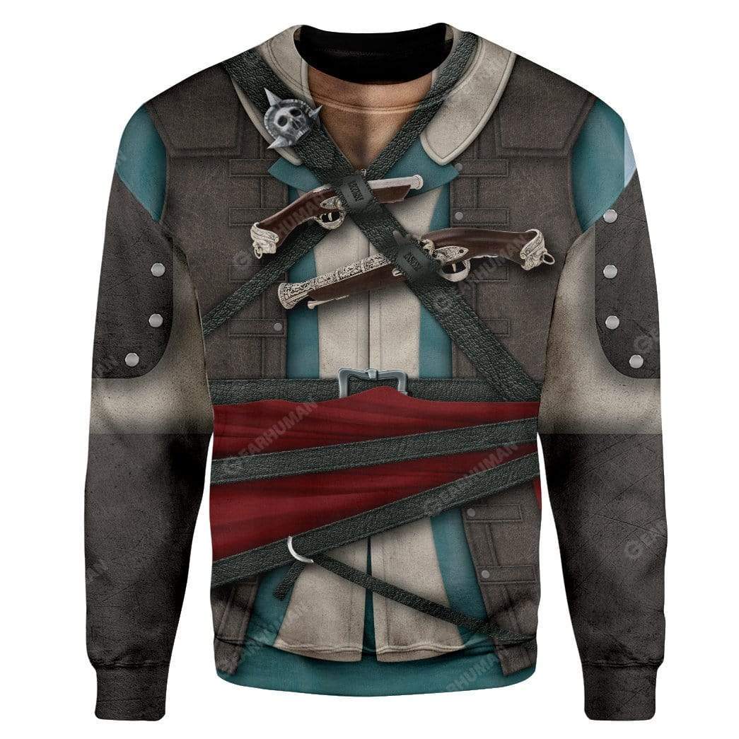 Cosplay Assassin's Creed IV 4 Black Flag Edward Kenway T-Shirts Hoodies Apparel CO-QM0312191 3D Custom Fleece Hoodies Long Sleeve S 