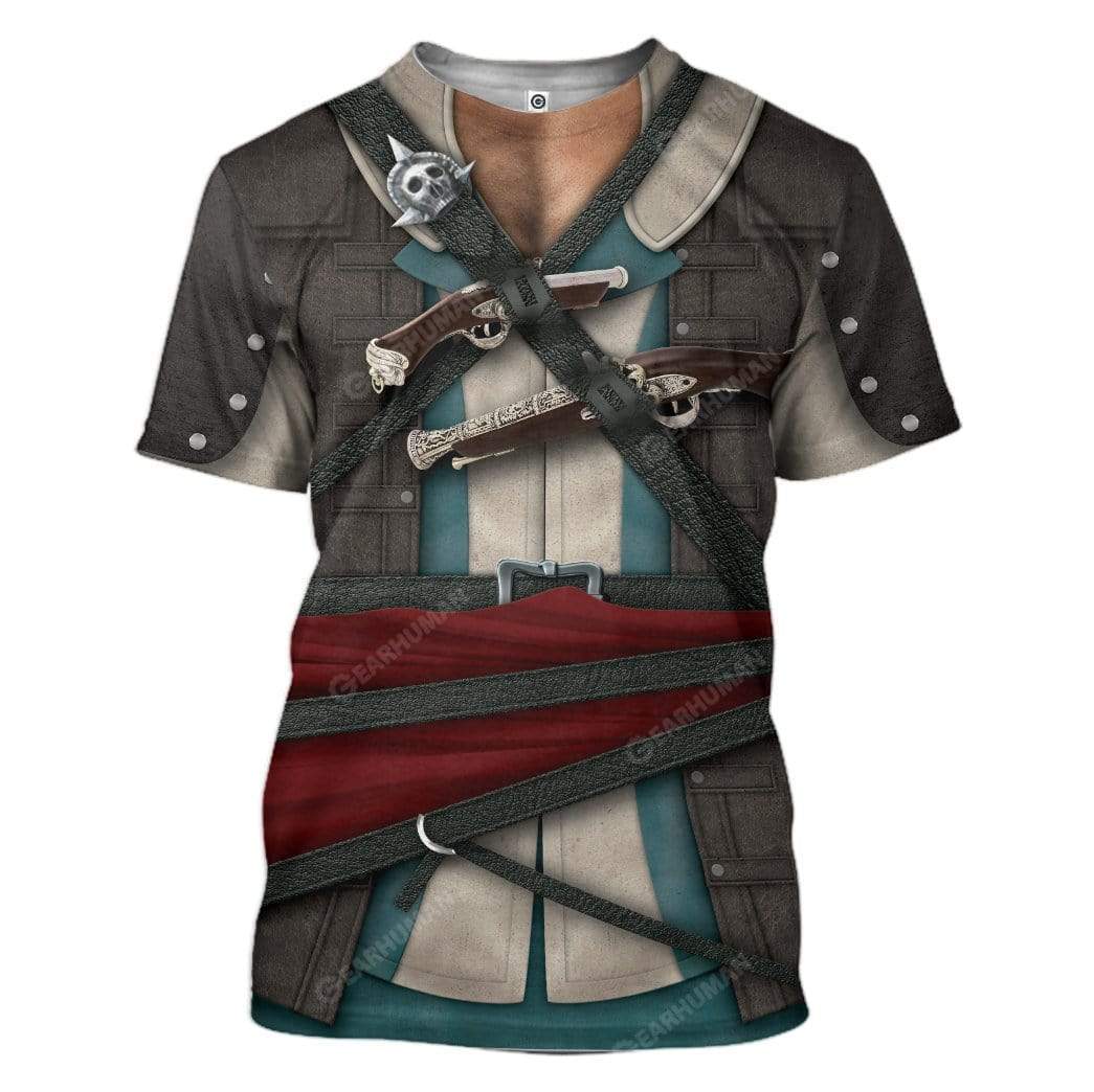 Cosplay Assassin's Creed IV 4 Black Flag Edward Kenway T-Shirts Hoodies Apparel CO-QM0312191 3D Custom Fleece Hoodies T-Shirt S 