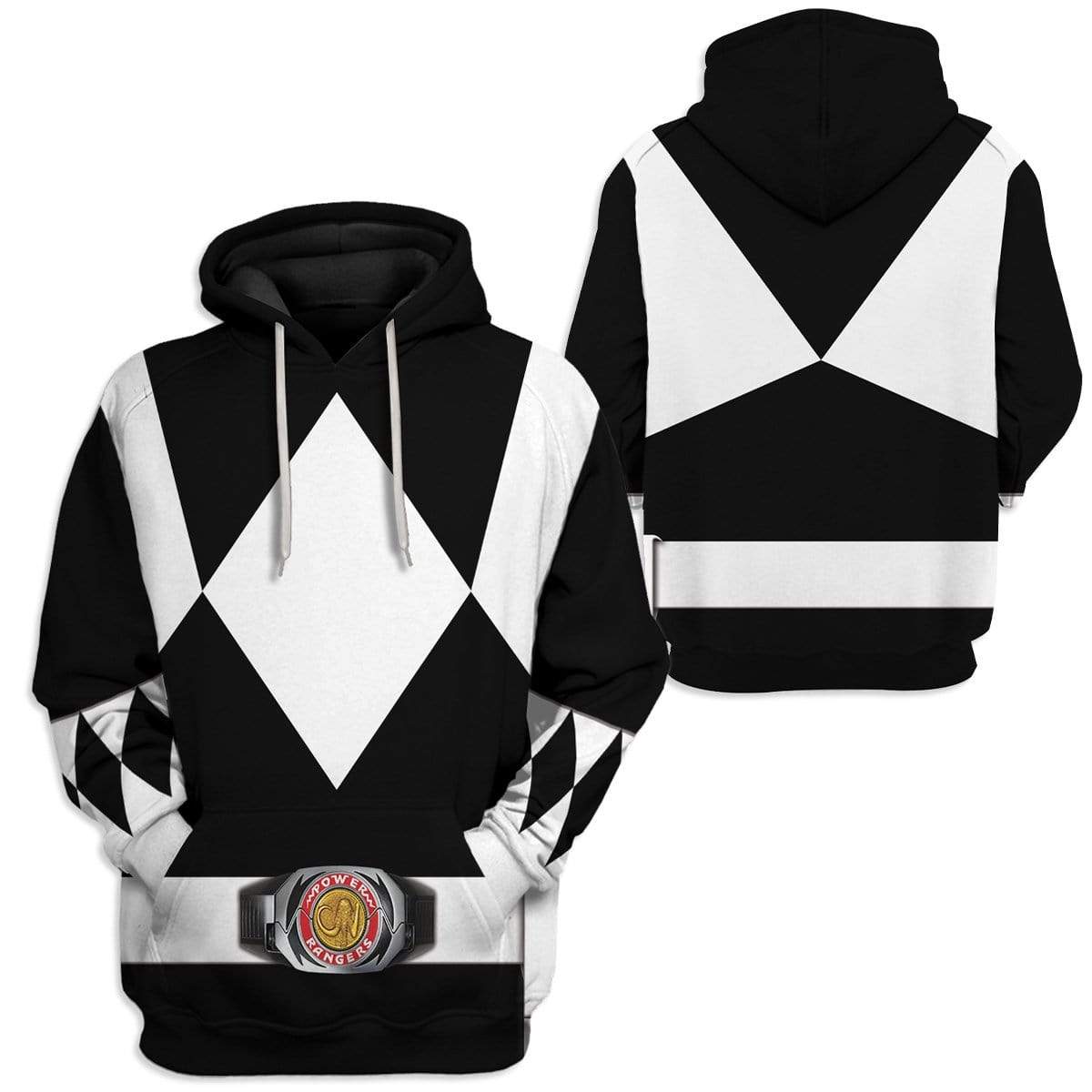 Cosplay Black Power Ranger Custom T-Shirts Hoodies Apparel HD-QM0102203 3D Custom Fleece Hoodies 