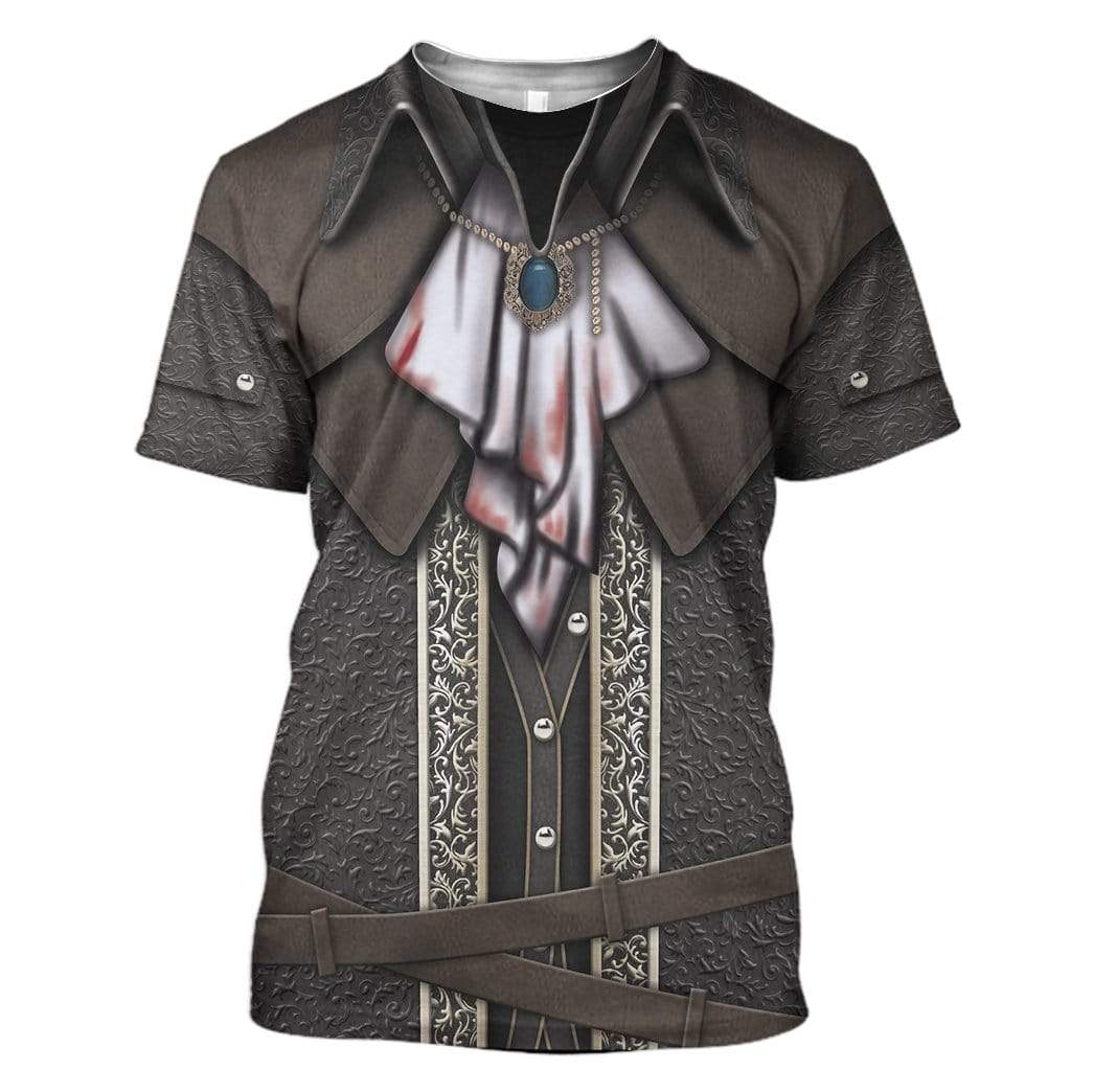 Cosplay Bloodborne Lady Maria Hunter Set Custom T-Shirts Hoodies Apparel CO-DT0901201 3D Custom Fleece Hoodies T-Shirt S 
