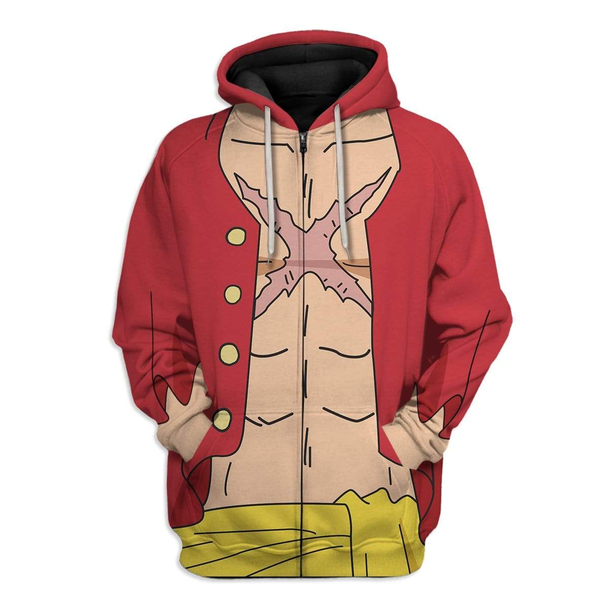 Cosplay Luffy One Piece Custom T-Shirts Hoodies Apparel CO-AT2612191 3D Custom Fleece Hoodies Zip Hoodie S 
