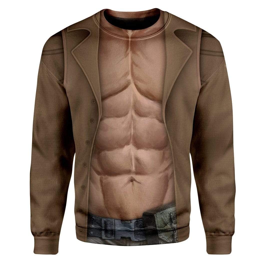 metal gear solid hoodie Gearhumans Cosplay Metal Gear Solid Liquid Snake Custom T-Shirts Hoodi