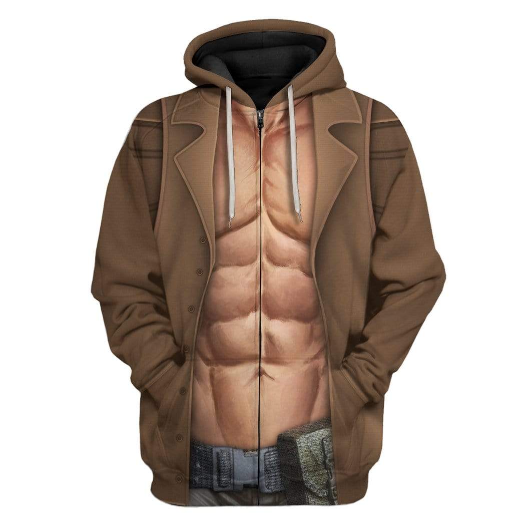 Gearhumans Cosplay Metal Gear Solid Liquid Snake Custom T-Shirts Hoodies  Apparel