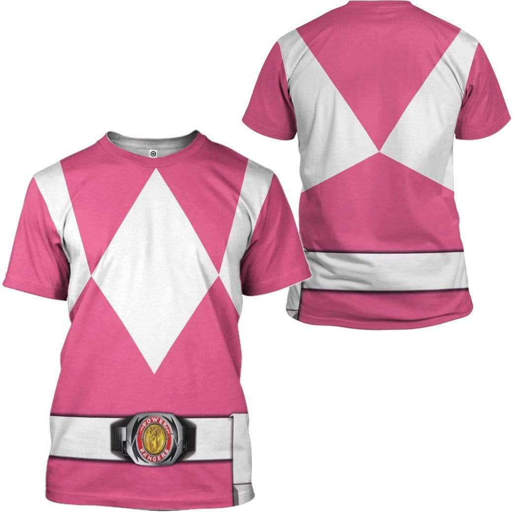 Cosplay Pink Power Ranger Custom T-Shirts Hoodies Apparel H01025 3D Custom Fleece Hoodies 