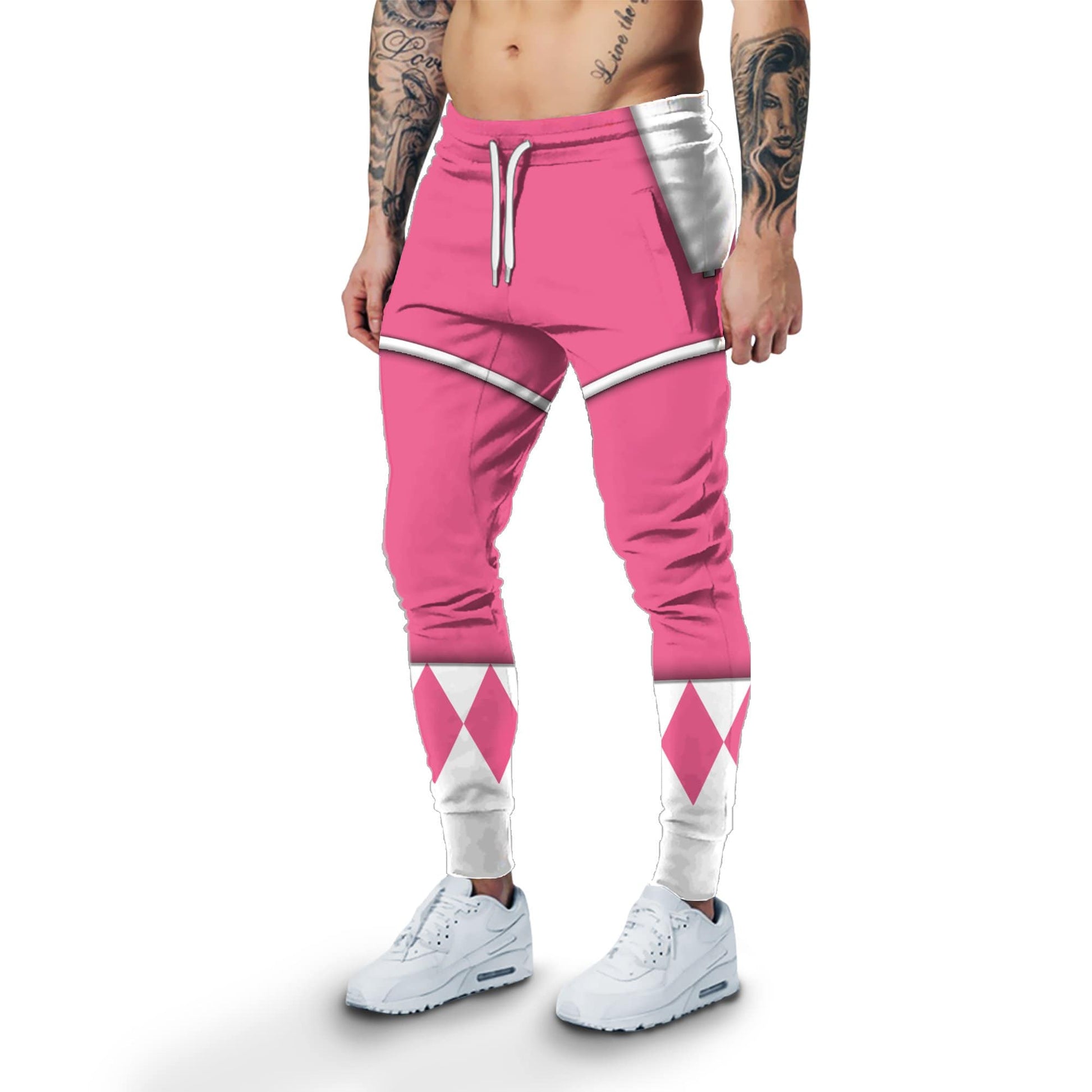 Cosplay Pink Power Ranger Custom T-Shirts Hoodies Apparel H01025 3D Custom Fleece Hoodies Sweatpants S 