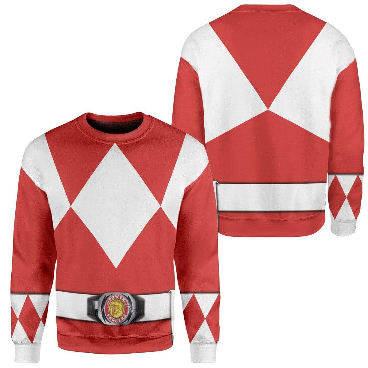 Cosplay Red Power Ranger Custom T-Shirts Hoodies Apparel HD-QM0102201 3D Custom Fleece Hoodies 