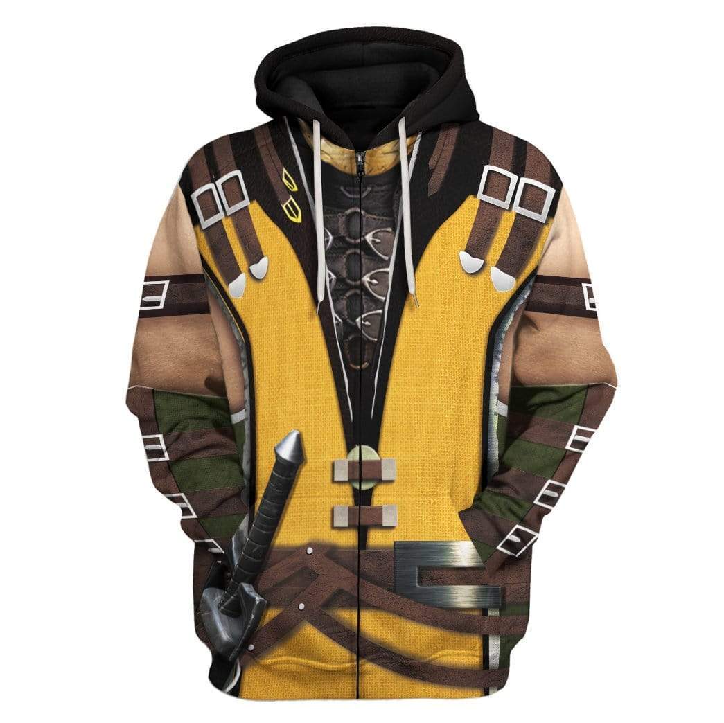 Cosplay Scorpion Mortal Kombat Custom T-Shirts Hoodies Apparel CO-TA0301205 3D Custom Fleece Hoodies Zip Hoodie S 