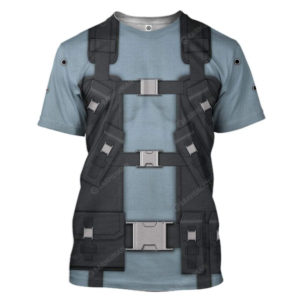metal gear solid pullover Gearhumans Cosplay Solid Snake Metal Gear Custom T-Shirts Hoodies Appa
