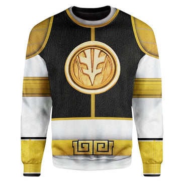 Gearhumans Cosplay White Ranger Custom T-Shirts Hoodies Apparel