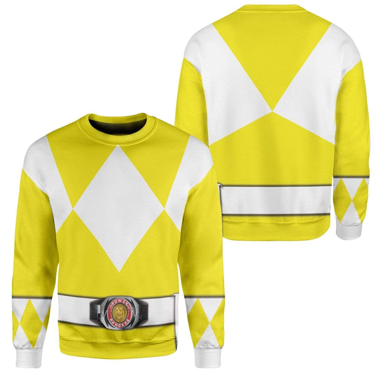 Cosplay Yellow Power Ranger Custom T-Shirts Hoodies Apparel HD-QM0102202 3D Custom Fleece Hoodies 