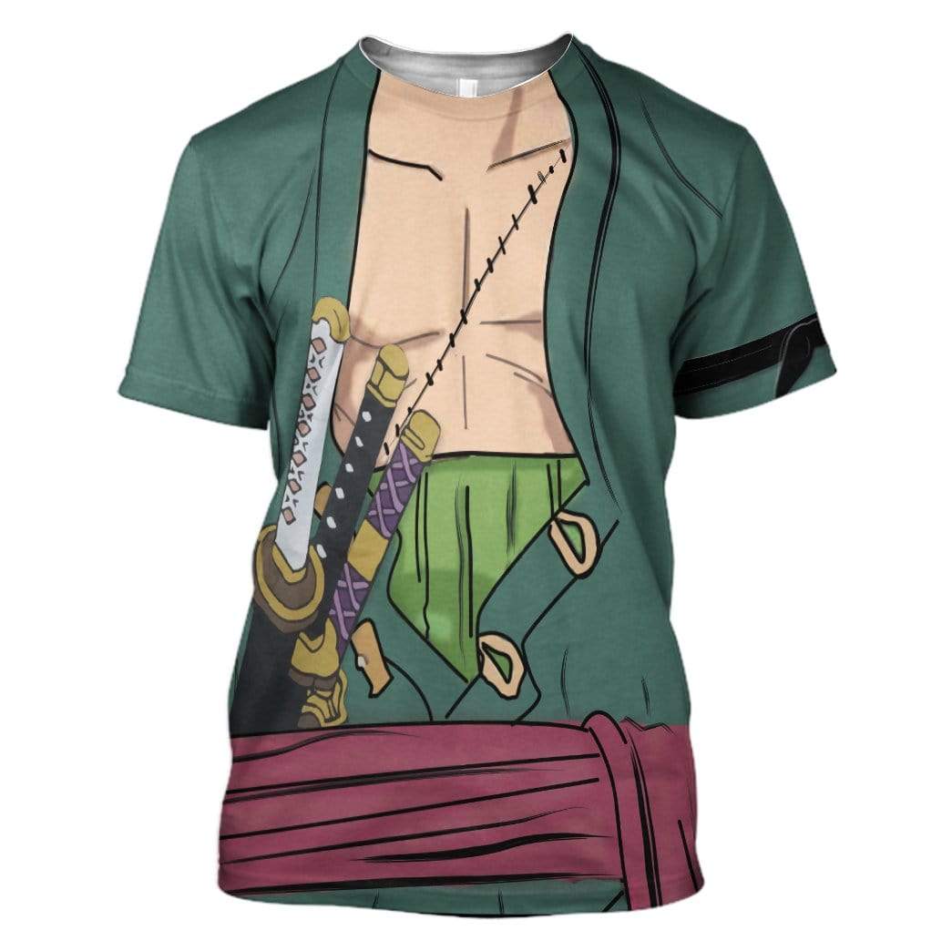 Cosplay Zoro One Piece Custom T-Shirts Hoodies Apparel CO-AT2612192 3D Custom Fleece Hoodies T-Shirt S 