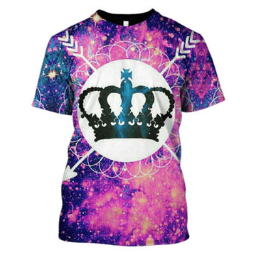 Gearhumans Crown Galaxy Hoodies T-Shirt Apparel