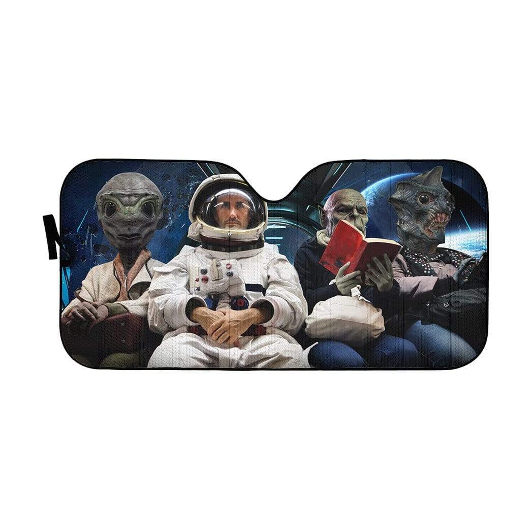 Custom Car Auto Sunshade Aliens With Human HD-GH1981908-SS Auto Sunshade 57''x27.5'' 