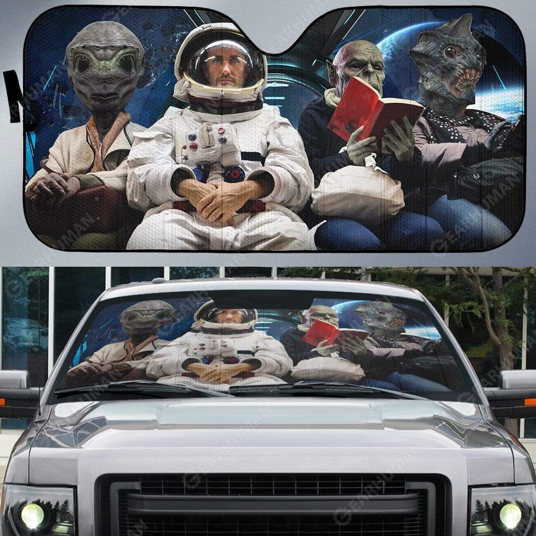 Custom Car Auto Sunshade Aliens With Human HD-GH1981908-SS Auto Sunshade 